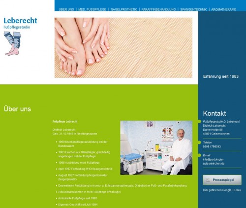 Firmenprofil von: Fußpflegestudio Leberecht in Gelsenkirchen – Alles rund um die Fußpflege 