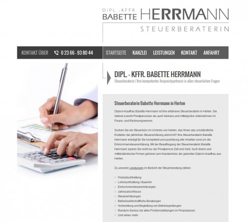 Firmenprofil von: Babette Herrmann, Steuerberaterin in Herten